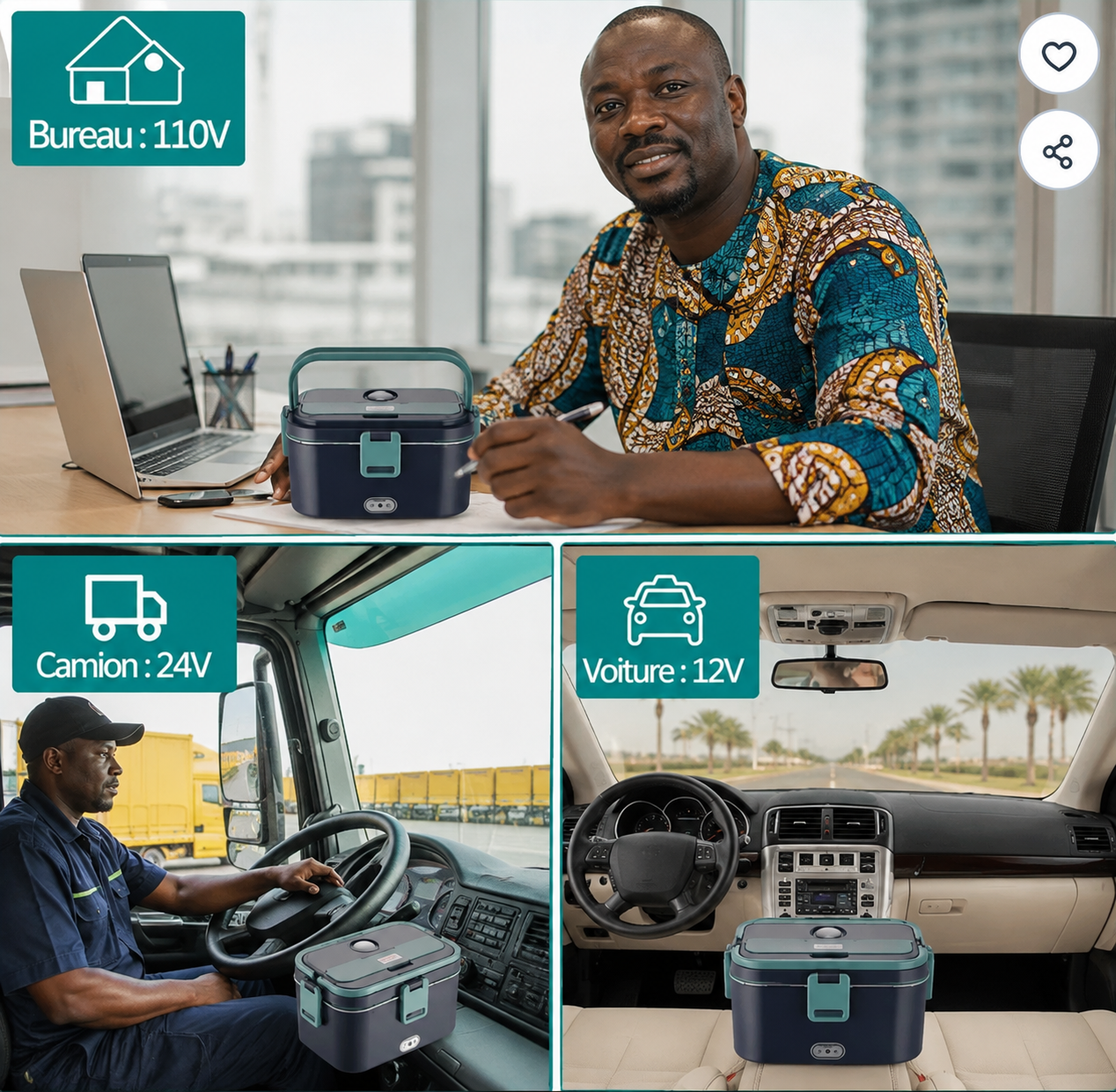 Lunch Box Chauffante Électrique — Mangez Chaud au Bureau, en Voiture ou sur Chantier, Sans Micro-Ondes et Sans Compromis
