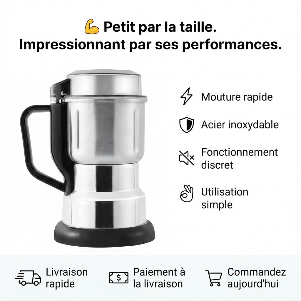 Mini Broyeur Électrique Pro — Mouture Parfaite en 5 Secondes